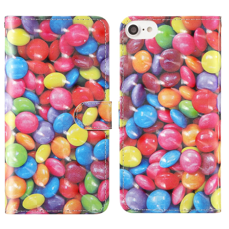 3D Painting Colored Drawing Pattern Horizontal Flip TPU + PU Leather Case with Holder & Card Slots & Wallet & Lanyard, For iPhone 6 / 6s, For iPhone 6 Plus / 6s Plus, For iPhone 7 / 8