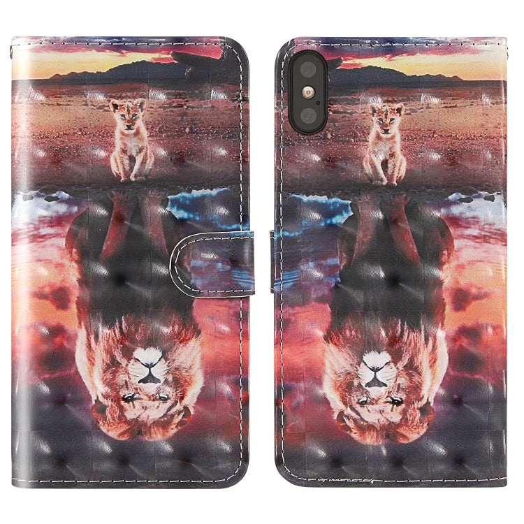 3D Painting Colored Drawing Pattern Horizontal Flip TPU + PU Leather Case with Holder & Card Slots & Wallet & Lanyard, For iPhone 11 Pro Max, For iPhone X, For iPhone XR