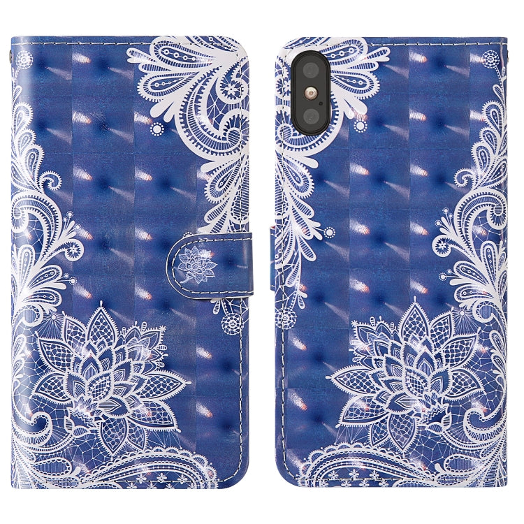 3D Painting Colored Drawing Pattern Horizontal Flip TPU + PU Leather Case with Holder & Card Slots & Wallet & Lanyard, For iPhone XS Max