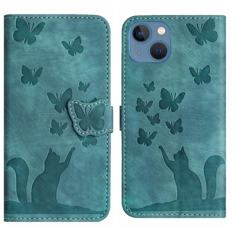 Butterfly Cat Embossing Flip Leather Phone Case, For iPhone SE 2022 / 2020 / 8 / 7, For iPhone 13 Pro Max, For iPhone 13 Pro, For iPhone 13