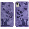 Butterfly Cat Embossing Flip Leather Phone Case, For iPhone XR, For iPhone XS Max, For iPhone 8 Plus / 7 Plus