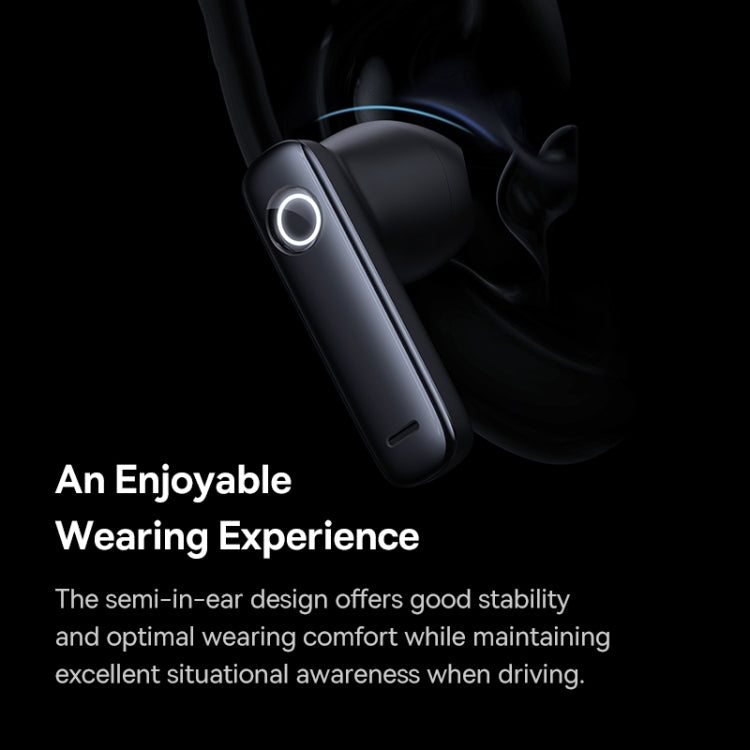 Baseus C-Mic Series CM10 Car Smart Single Sided Bluetooth Earphone(Black)