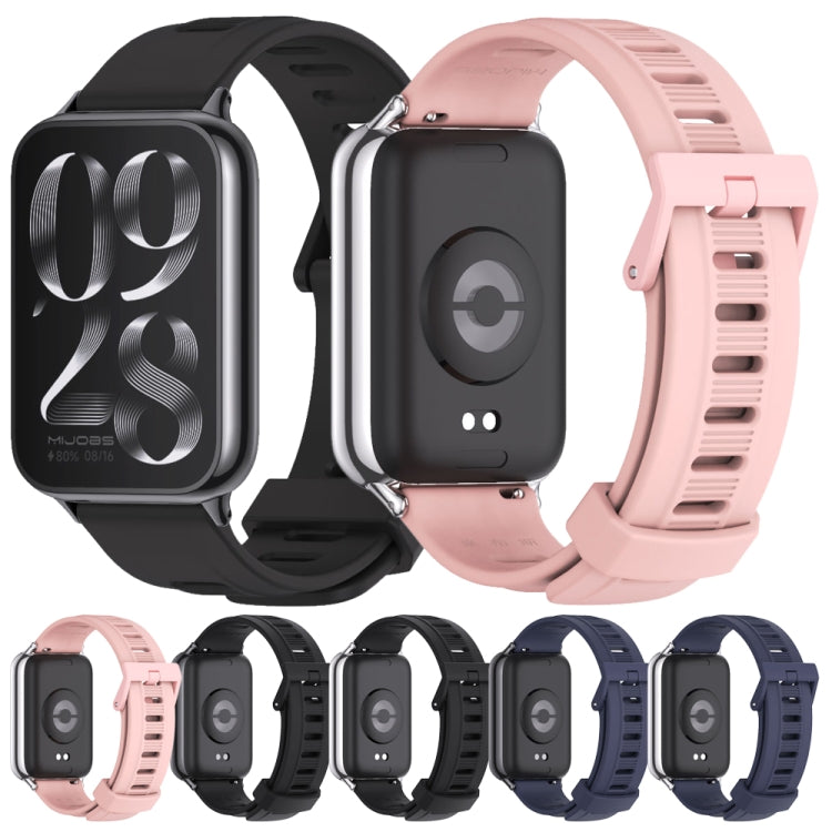 Mijobs Flat Hole Breathable Silicone Watch Band, For Redmi Watch 6 / 5 / Xiaomi Band 9 Pro