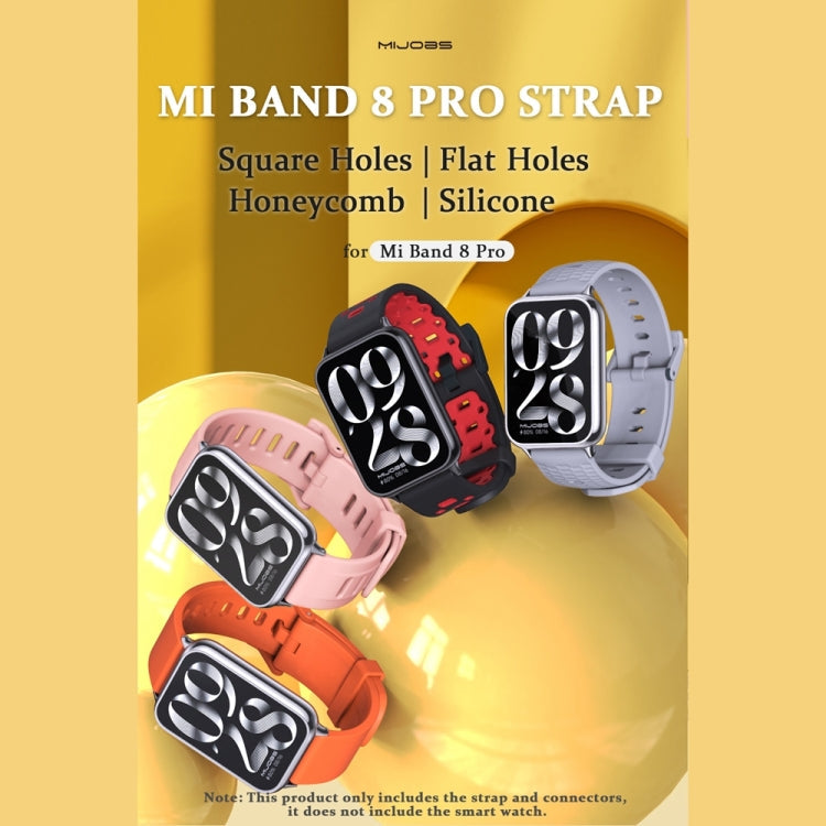 Mijobs Flat Hole Breathable Silicone Watch Band, For Redmi Watch 6 / 5 / Xiaomi Band 9 Pro