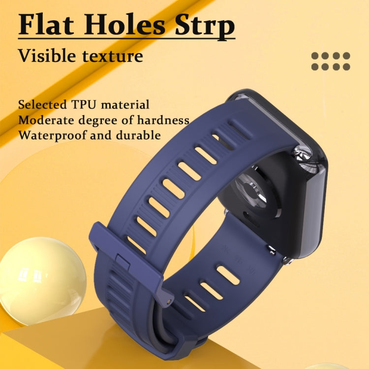 Mijobs Flat Hole Breathable Silicone Watch Band, For Redmi Watch 6 / 5 / Xiaomi Band 9 Pro