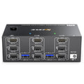 KC-KVM203DH 8K 30Hz USB3.0 DP+DP+HDMI Triple Monitors KVM Switch, EU Plug, KC-KVM203DH