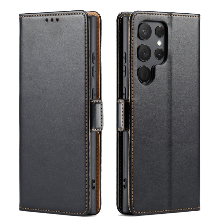 Fierre Shann PU Genuine Leather Texture Phone Case, For Samsung Galaxy A15 5G, For Samsung Galaxy A55 5G, For Samsung Galaxy A35 5G, For Samsung Galaxy S24 Ultra 5G, For Samsung Galaxy S24+ 5G, For Samsung Galaxy S24 5G