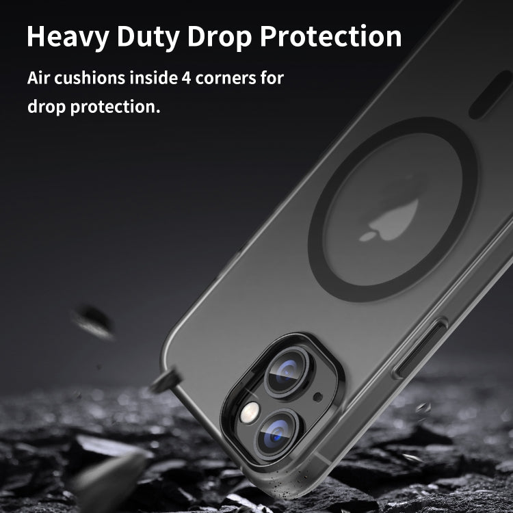 MagSafe Frosted Translucent TPU + PC Full Coverage Phone Case, For iPhone 15, For iPhone 14 Plus