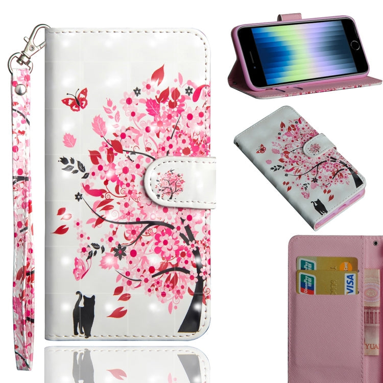 3D Painting Pattern Horizontal Flip TPU + PU Leather Case with Holder & Card Slots & Wallet & Lanyard, For iPhone 11, For iPhone SE 2022 / SE 2020 / 8 / 7