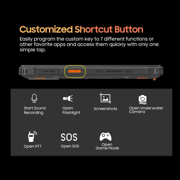 Blackview BV5300 Plus, 8GB+128GB, IP68/IP69K/MIL-STD-810H, 6.1 inch Android 13 MediaTek Helio G72 Octa Core, Network: 4G, OTG(Orange)