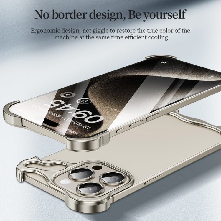 Frameless Metal Corner Pad Phone Case with Lens Film, For iPhone 13 Pro Max, For iPhone 13 Pro, For iPhone 13