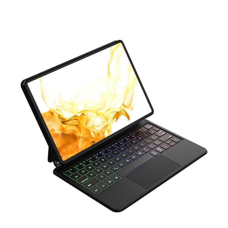 For Samsung Galaxy Tab S9 FE/S9/S8 M11P-B-S9 Magnetic Bluetooth Keyboard Leather Tablet Case(Black)