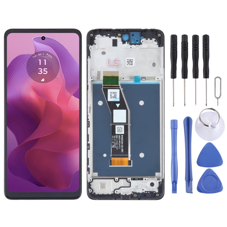 OEM LCD Screen Digitizer Full Assembly with Frame, For Motorola Moto G06, For Motorola Moto G15 Power, For Motorola Moto E15, For Motorola Moto G05, For Motorola Moto G15, For Motorola Moto G35, For Motorola Moto G55, For Motorola Moto G24             ...