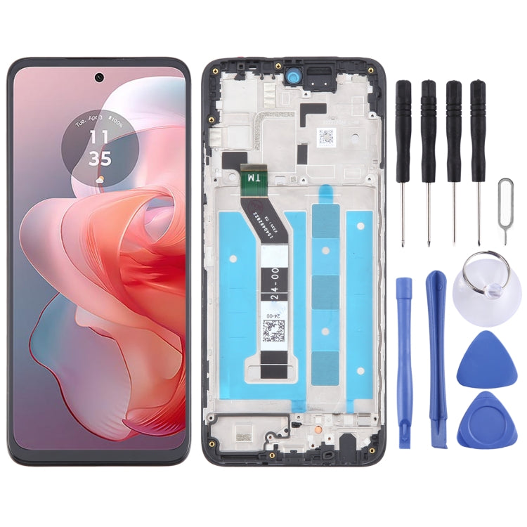 OEM LCD Screen Digitizer Full Assembly with Frame, For Motorola Moto G06, For Motorola Moto G15 Power, For Motorola Moto E15, For Motorola Moto G05, For Motorola Moto G15, For Motorola Moto G35, For Motorola Moto G55, For Motorola Moto G24             ...