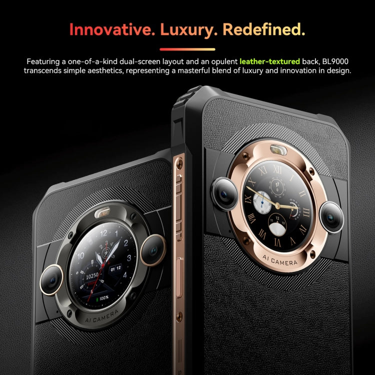 Blackview BL9000, 12GB+512GB, IP68/IP69K/MIL-STD-810H, 6.78 inch + 1.32 inch Android 13 MediaTek Dimensity 8020 Octa Core, Network: 5G, NFC, OTG( Interstellar Black)