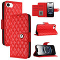 Rhombic Texture Flip Leather Phone Case with Lanyard, For iPhone SE 2024, For iPhone 16 Pro Max, For iPhone 16 Pro, For iPhone 16 Plus