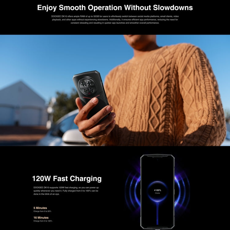 DOOGEE DK10 5G, 12GB+512GB, Quad Cameras, Side Fingerprint, 6.67 inch Android 13 Dimensity 8020 Octa Core 2.6GHz, Network: 5G, OTG, NFC, Support Google Pay(Kevlar Black)