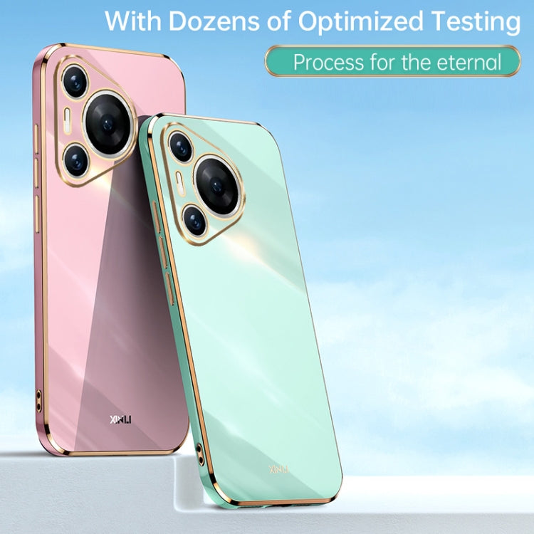 XINLI Straight 6D Plating Gold Edge TPU Phone Case, For Huawei Pura 70