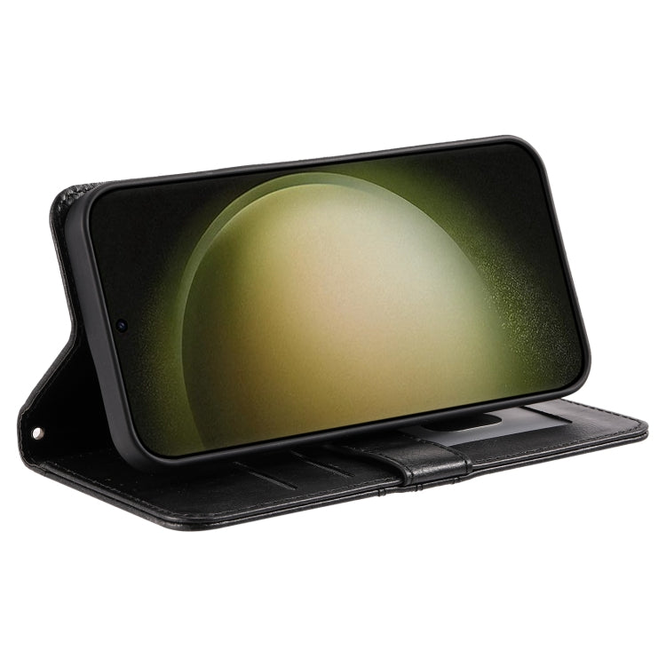 For Samsung Galaxy S24+ 5G Simple 6-Card Wallet Leather Phone Case(Black)