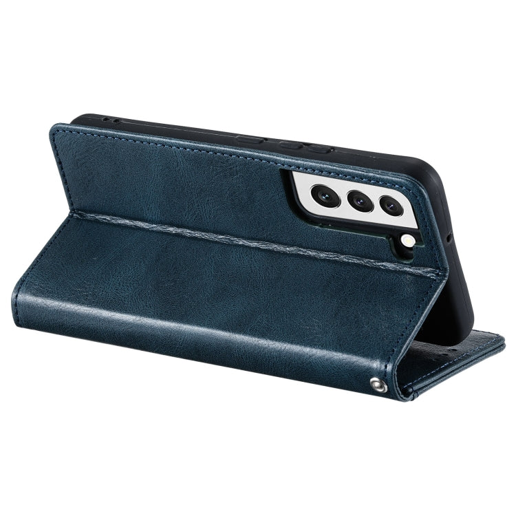 For Samsung Galaxy S22+ 5G Simple 6-Card Wallet Leather Phone Case(Navy Blue)