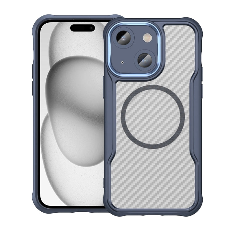 Carbon Fiber Texture MagSafe Translucent Phone Case, For iPhone 16 Pro, For iPhone 16 Plus, For iPhone 16, For iPhone 15 Pro Max, For iPhone 15 Pro, For iPhone 15 Plus / 14 Plus