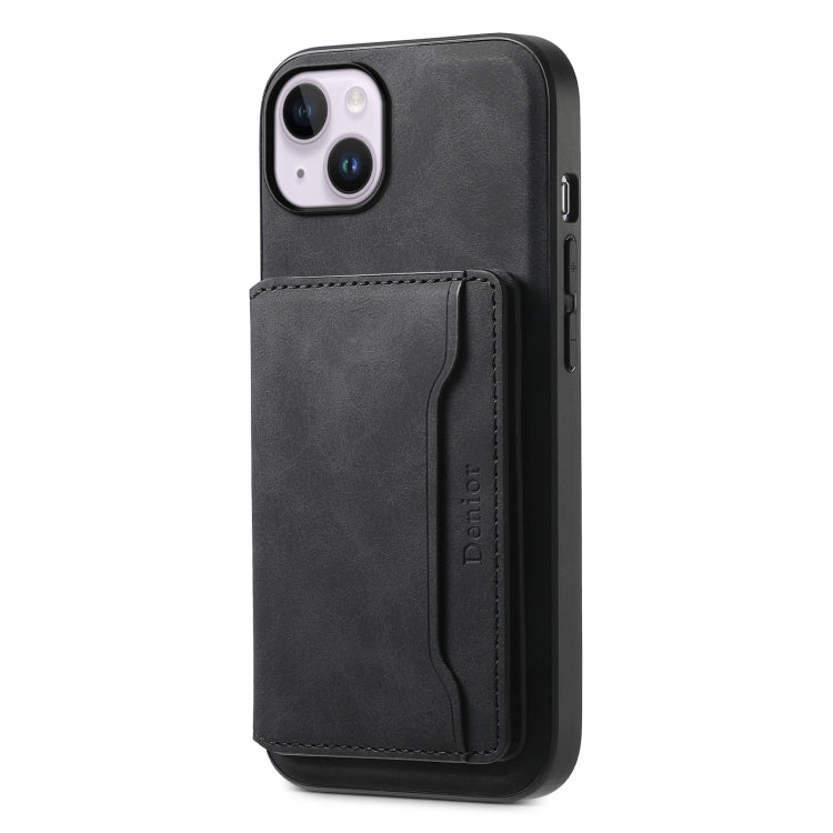 Denior D13 Retro Texture Leather MagSafe Card Bag Phone Case, For iPhone 15 Pro Max, For iPhone 15 Pro, For iPhone 15 Plus, For iPhone 15, For iPhone 14 Plus, For iPhone 13 / 14, For iPhone 14 Pro, For iPhone 14 Pro Max