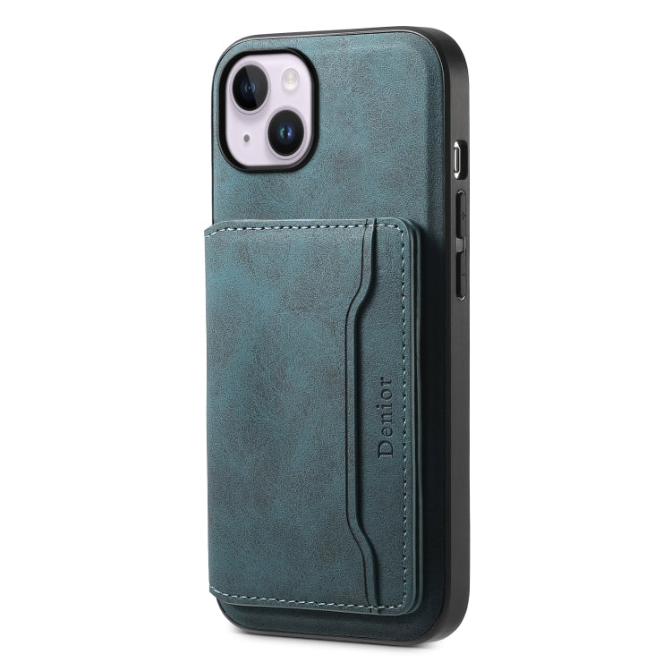 Denior D13 Retro Texture Leather MagSafe Card Bag Phone Case, For iPhone 15 Pro Max, For iPhone 15 Pro, For iPhone 15 Plus, For iPhone 15, For iPhone 14 Plus, For iPhone 13 / 14, For iPhone 14 Pro, For iPhone 14 Pro Max