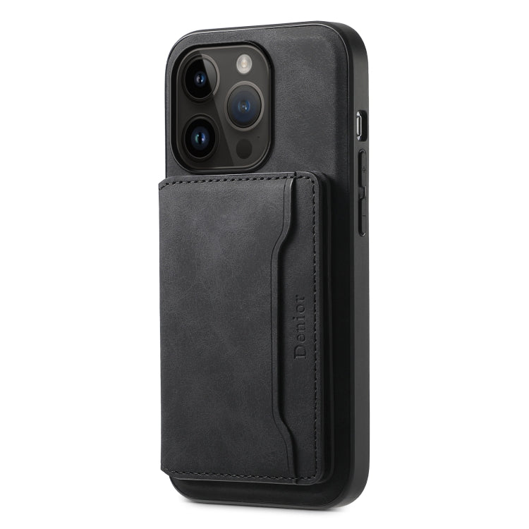 Denior D13 Retro Texture Leather MagSafe Card Bag Phone Case, For iPhone 15 Pro Max, For iPhone 15 Pro, For iPhone 15 Plus, For iPhone 15, For iPhone 14 Plus, For iPhone 13 / 14, For iPhone 14 Pro, For iPhone 14 Pro Max