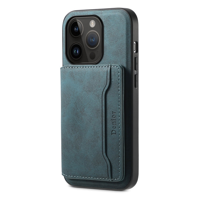 Denior D13 Retro Texture Leather MagSafe Card Bag Phone Case, For iPhone 15 Pro Max, For iPhone 15 Pro, For iPhone 15 Plus, For iPhone 15, For iPhone 14 Plus, For iPhone 13 / 14, For iPhone 14 Pro, For iPhone 14 Pro Max