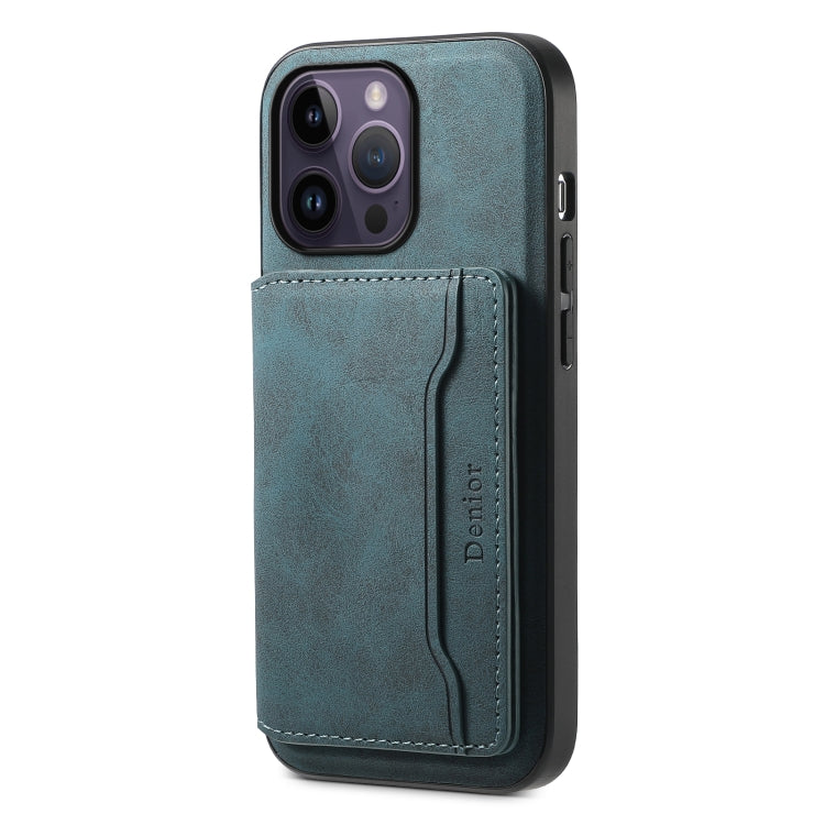 Denior D13 Retro Texture Leather MagSafe Card Bag Phone Case, For iPhone 15 Pro Max, For iPhone 15 Pro, For iPhone 15 Plus, For iPhone 15, For iPhone 14 Plus, For iPhone 13 / 14, For iPhone 14 Pro, For iPhone 14 Pro Max