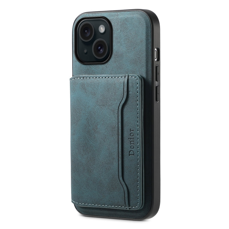 Denior D13 Retro Texture Leather MagSafe Card Bag Phone Case, For iPhone 15 Pro Max, For iPhone 15 Pro, For iPhone 15 Plus, For iPhone 15, For iPhone 14 Plus, For iPhone 13 / 14, For iPhone 14 Pro, For iPhone 14 Pro Max