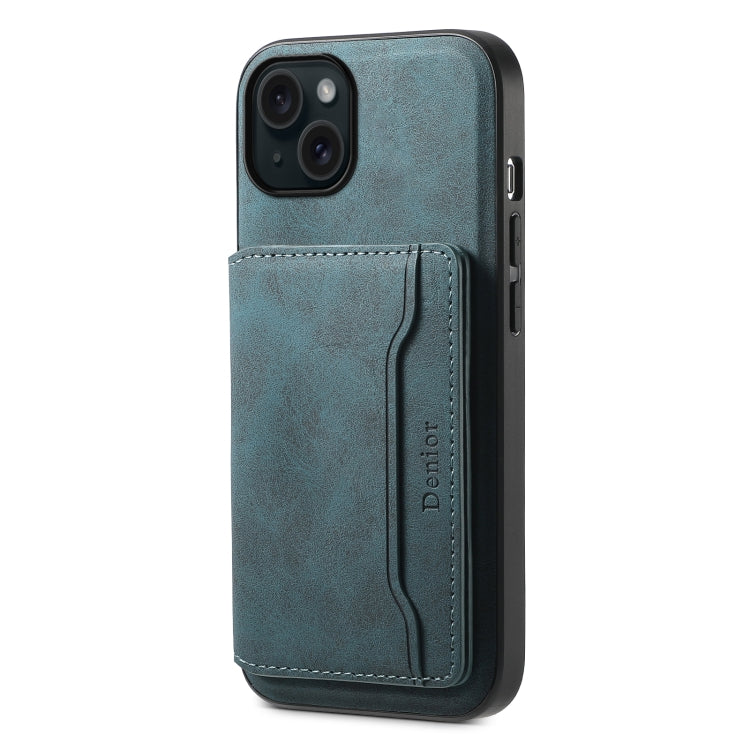 Denior D13 Retro Texture Leather MagSafe Card Bag Phone Case, For iPhone 15 Pro Max, For iPhone 15 Pro, For iPhone 15 Plus, For iPhone 15, For iPhone 14 Plus, For iPhone 13 / 14, For iPhone 14 Pro, For iPhone 14 Pro Max