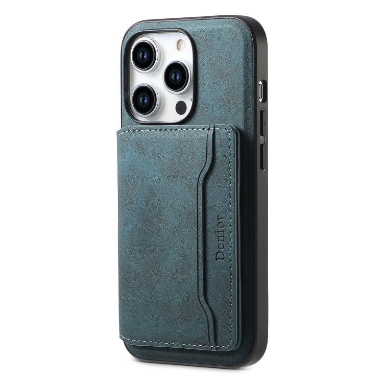 Denior D13 Retro Texture Leather MagSafe Card Bag Phone Case, For iPhone 15 Pro Max, For iPhone 15 Pro, For iPhone 15 Plus, For iPhone 15, For iPhone 14 Plus, For iPhone 13 / 14, For iPhone 14 Pro, For iPhone 14 Pro Max