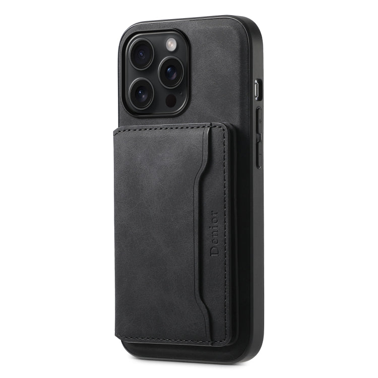 Denior D13 Retro Texture Leather MagSafe Card Bag Phone Case, For iPhone 15 Pro Max, For iPhone 15 Pro, For iPhone 15 Plus, For iPhone 15, For iPhone 14 Plus, For iPhone 13 / 14, For iPhone 14 Pro, For iPhone 14 Pro Max