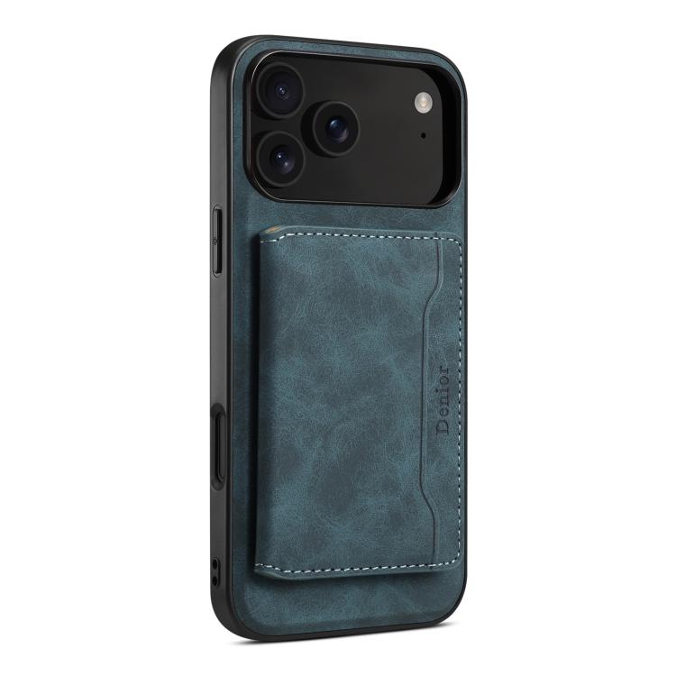 Denior D13 Retro Texture Leather MagSafe Card Bag Phone Case, For iPhone 17 Pro Max, For iPhone 17 Pro, For iPhone 17, For iPhone Air, For iPhone 16 Pro Max, For iPhone 16 Pro, For iPhone 16 Plus, For iPhone 16