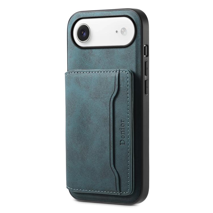 Denior D13 Retro Texture Leather MagSafe Card Bag Phone Case, For iPhone 17 Pro Max, For iPhone 17 Pro, For iPhone 17, For iPhone Air, For iPhone 16 Pro Max, For iPhone 16 Pro, For iPhone 16 Plus, For iPhone 16