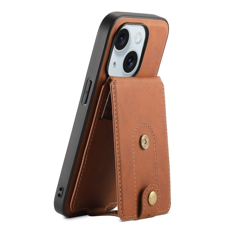 Denior D14 NK Retro Pattern MagSafe Magnetic Card Holder Leather Phone Case, For iPhone 15 Pro Max, For iPhone 15 Pro, For iPhone 15 Plus, For iPhone 15, For iPhone 14 Plus, For iPhone 14/13, For iPhone 14 Pro, For iPhone 14 Pro Max