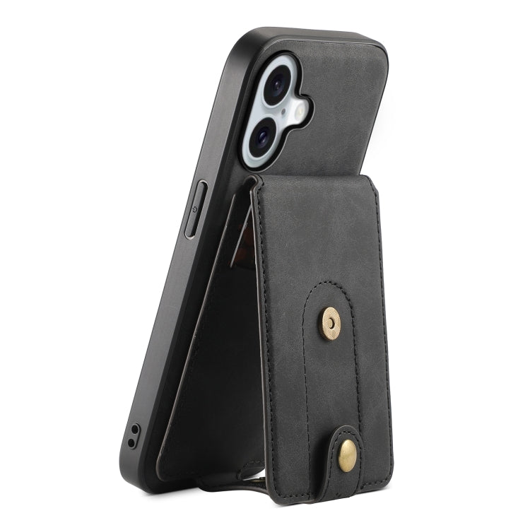 Denior D14 NK Retro Pattern MagSafe Magnetic Card Holder Leather Phone Case, For iPhone 17 Pro Max, For iPhone 17 Pro, For iPhone 17, For iPhone Air, For iPhone 16 Pro Max, For iPhone 16 Pro, For iPhone 16 Plus, For iPhone 16