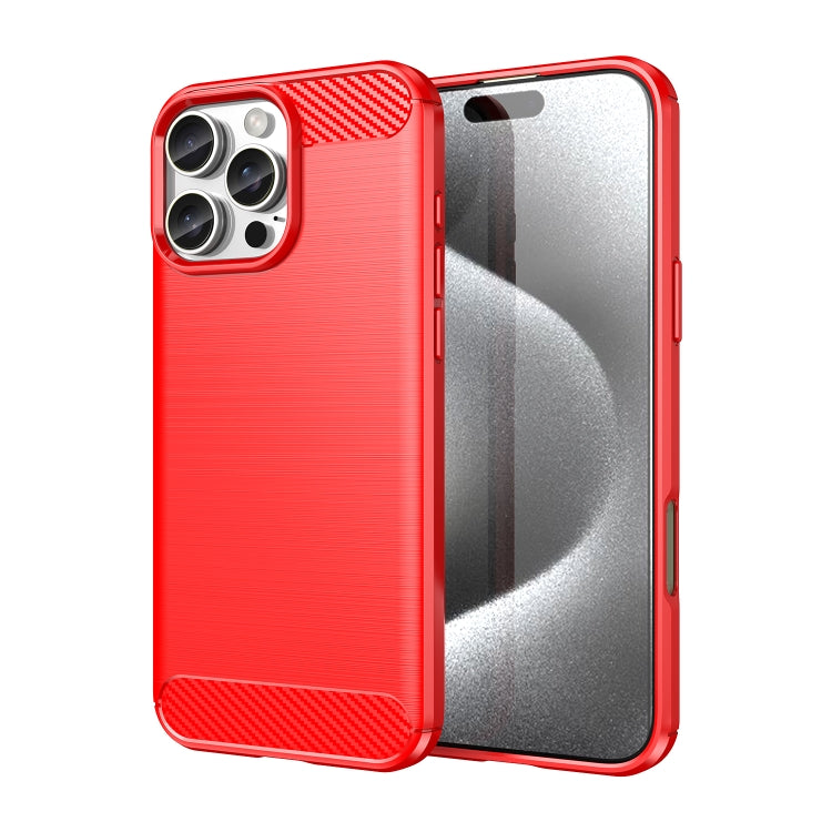 Brushed Texture Carbon Fiber TPU Phone Case, For iPhone 17e / 16e, For iPhone 17 Pro Max, For iPhone 17 Pro, For iPhone 17, For iPhone Air, For iPhone 16 Pro Max, For iPhone 16 Pro, For iPhone 16 Plus