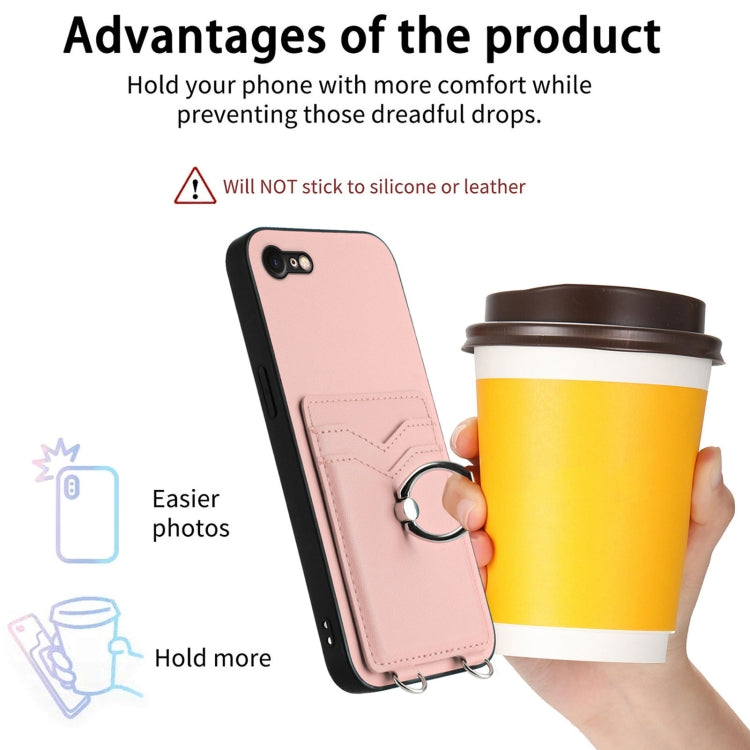 R20 Ring Card Holder Phone Case, For iPhone SE 2022 / SE 2020 / 8, For iPhone 13 Pro Max, For iPhone 13 Pro, For iPhone 13