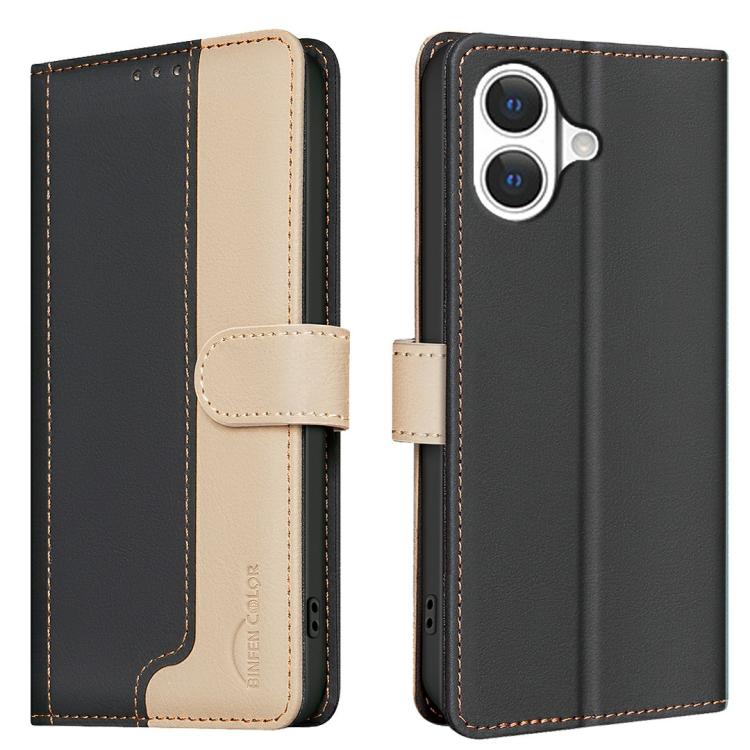 Color Matching RFID Anti-theft Leather Phone Case, For iPhone 17e / 16e, For iPhone 17 Pro Max, For iPhone 17 Pro, For iPhone 17