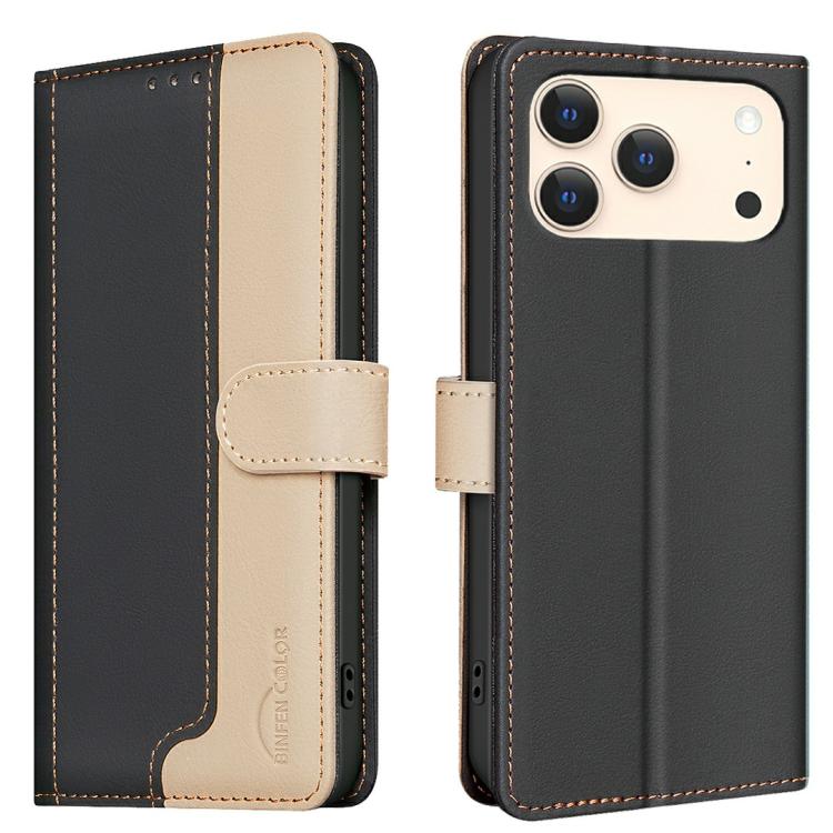 Color Matching RFID Anti-theft Leather Phone Case, For iPhone 17e / 16e, For iPhone 17 Pro Max, For iPhone 17 Pro, For iPhone 17