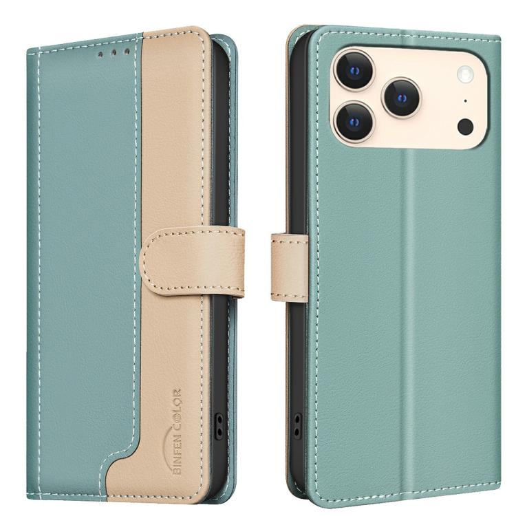 Color Matching RFID Anti-theft Leather Phone Case, For iPhone 17e / 16e, For iPhone 17 Pro Max, For iPhone 17 Pro, For iPhone 17