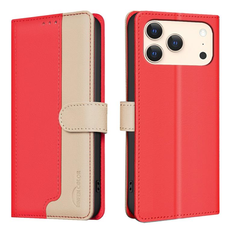 Color Matching RFID Anti-theft Leather Phone Case, For iPhone 17e / 16e, For iPhone 17 Pro Max, For iPhone 17 Pro, For iPhone 17