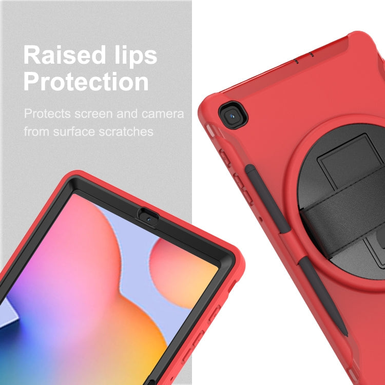 360 Degree Rotation PC+TPU Protective Cover with Holder & Hand Strap & Pen Slot, For Samsung Galaxy Tab S6 Lite, For iPad Pro 12.9 inch (2020), For iPad 10.2