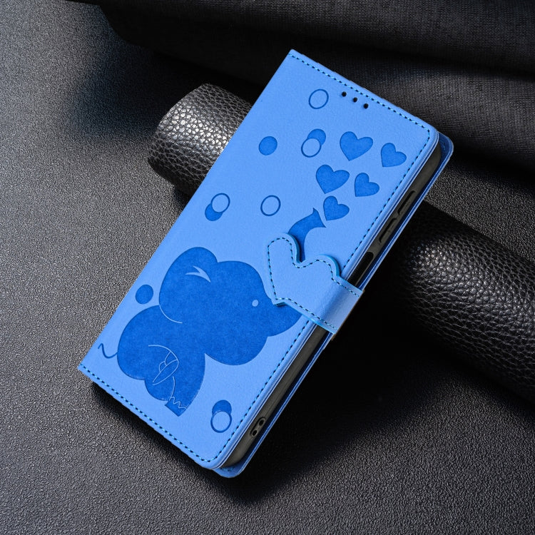 Cartoon Elephant Embossed Leather Phone Case, For iPhone 15 Pro Max, For iPhone 15 Pro, For iPhone 15 Plus, For iPhone 15