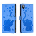 Cartoon Elephant Embossed Leather Phone Case, For iPhone XS Max, For iPhone 8 Plus / 7 Plus