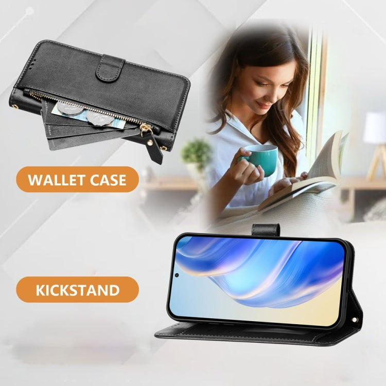 Multi-Card Slots Zipper Wallet Leather Phone Case, For iPhone 16, For iPhone 15 Pro Max, For iPhone 15 Pro, For iPhone 15 Plus