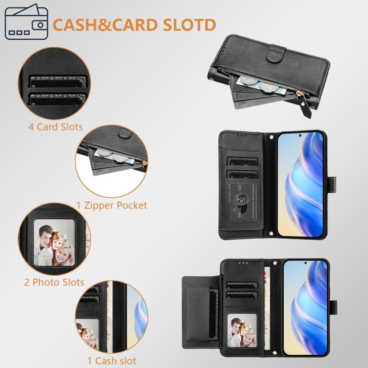 Multi-Card Slots Zipper Wallet Leather Phone Case, For iPhone 14 Pro Max, For iPhone SE 2022 / 2020 / 8 / 7, For iPhone 13 Pro Max, For iPhone 13 Pro
