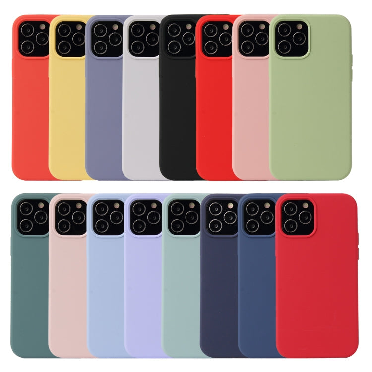 Solid Color Liquid Silicone Shockproof Protective Case, For iPhone 12 mini